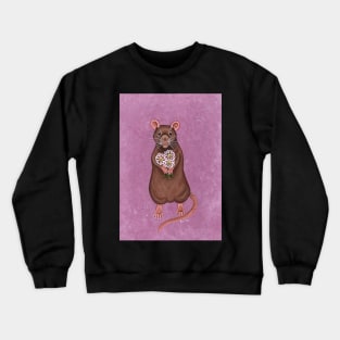 Rat and Flowers Crewneck Sweatshirt